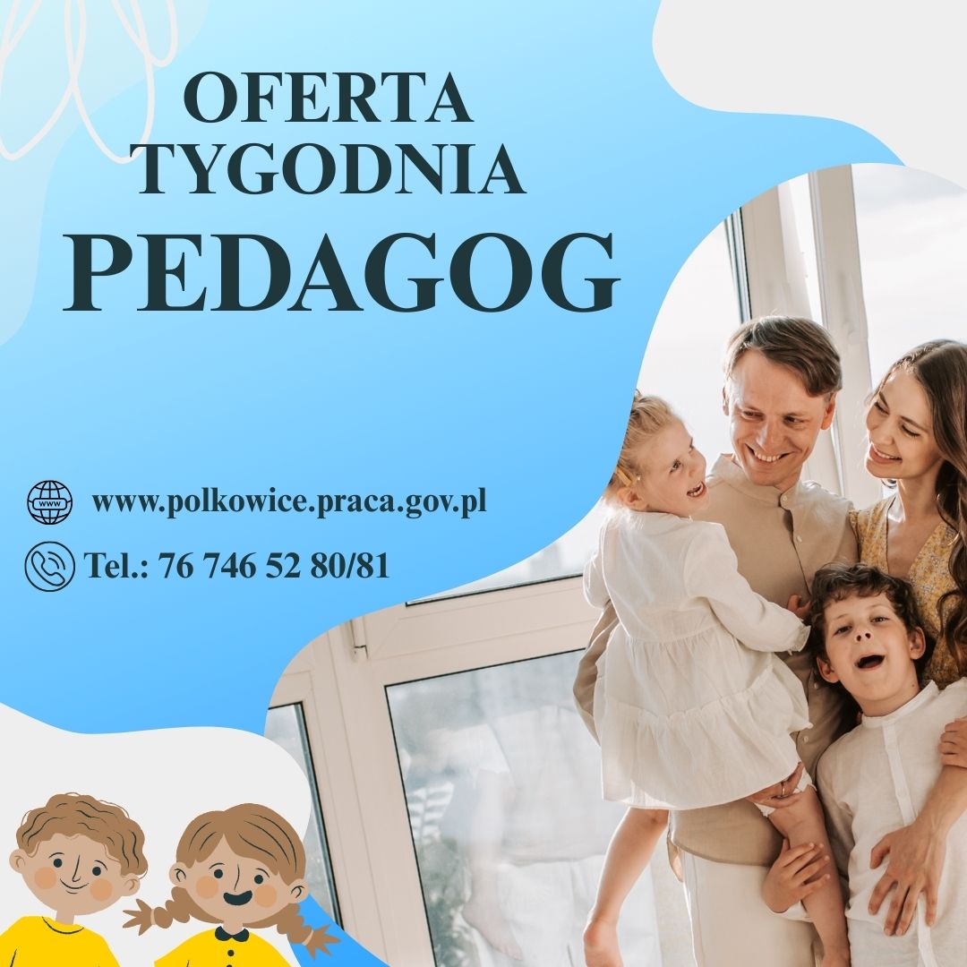 Zdjęcie artykułu Powiatowe Centrum Pomocy Rodzinie w Polkowicach poszukuje osoby na stanowisko - pedagog.