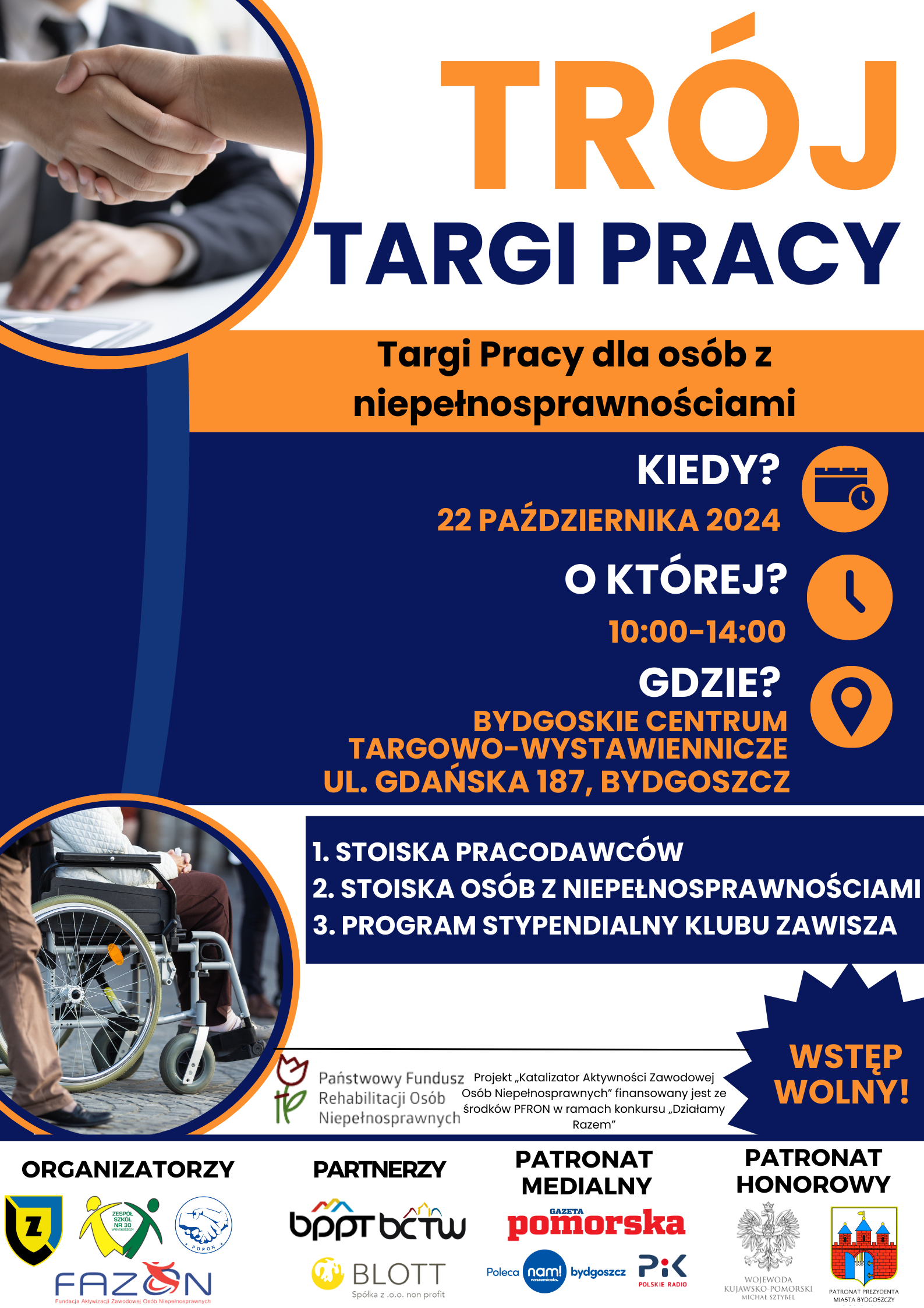 Plakat na Trój Targi Pracy